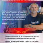 Nosso coordenador-geral, Harley Henriques, receberá a Medalha de Honra ao Mérito da Assembleia Legislativa de São Paulo (ALESP)